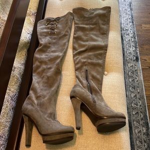 Over the knee platform boots